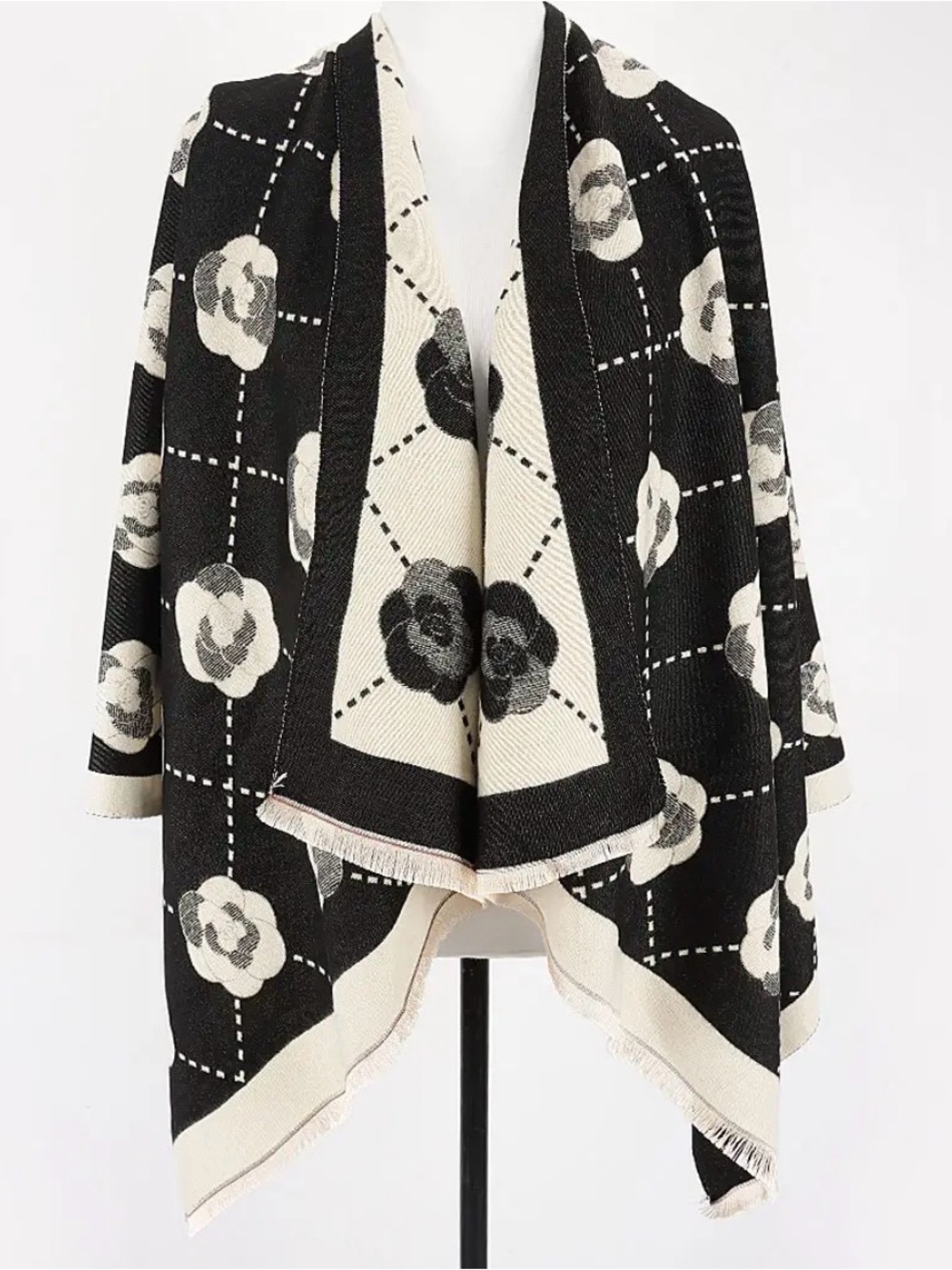 Fashion Scarf Wrap - Pink and Beige Patterned Styles - Picture 11 of 16